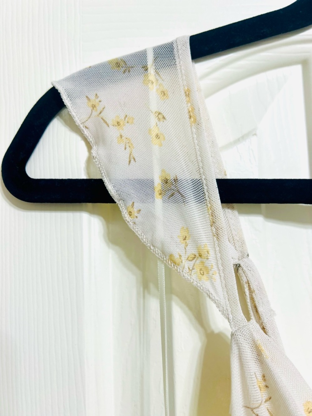 NEW Cream + Pale Yellow Floral Delicate Boho Dress - Picture 9 of 13